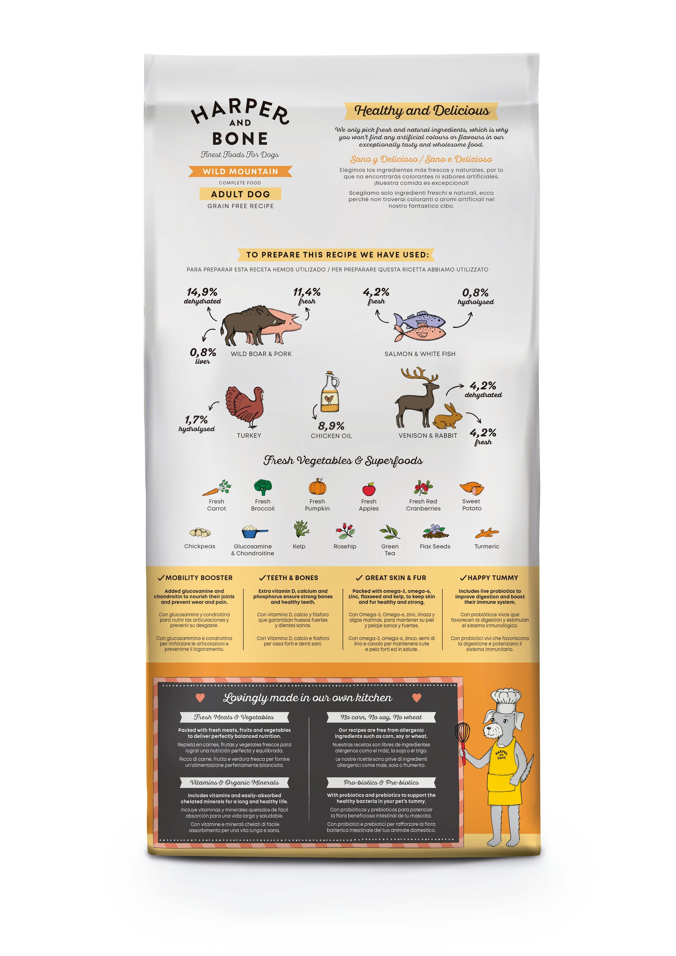 Adult dog - Wild mountain - Vers hert, wild zwijn, varken, konijn en zalm