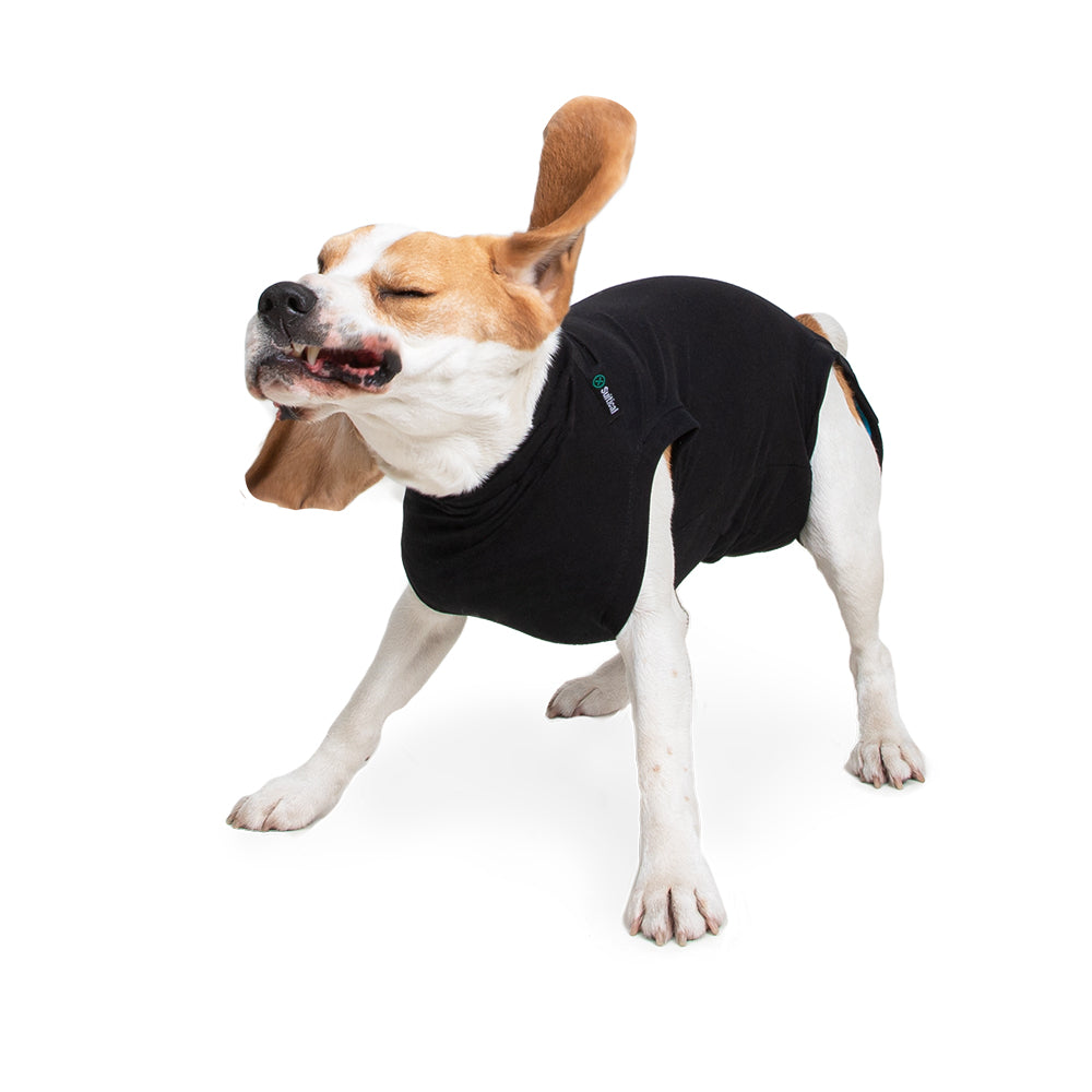 Recovery Suit® Hond - Herstelshirt voor honden - Zwart.