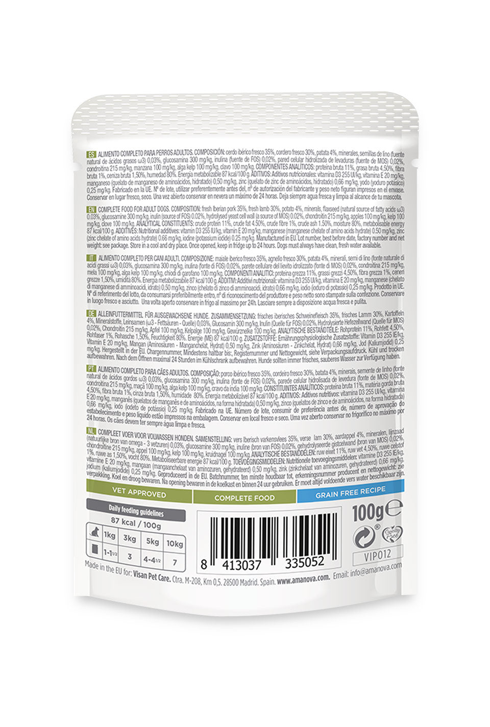 P05 Adult Dog - Vers lam en Iberisch varken - Natvoeding